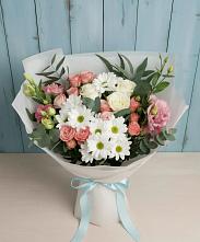 Букет цветов из:  Розы, Лизиантусы и Хризантемы #REPLACE_PRED# Борисоглебском