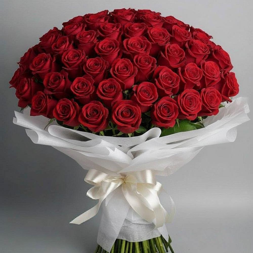 Букет 101 Красная роза Блэк Мэджик в Борисоглебском