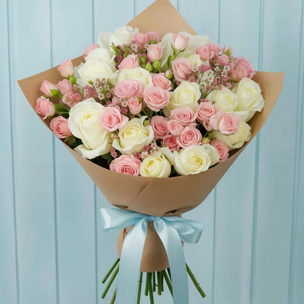 Букет цветов из: Розы в Борисоглебском