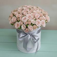 Цветочная композиция из Розы в шляпной коробке в Борисоглебском