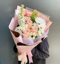 Букет цветов из:  Хризантемы и Розы в Борисоглебском