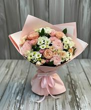 Букет цветов из:  Гвоздики, Розы и Хризантемы в Борисоглебском