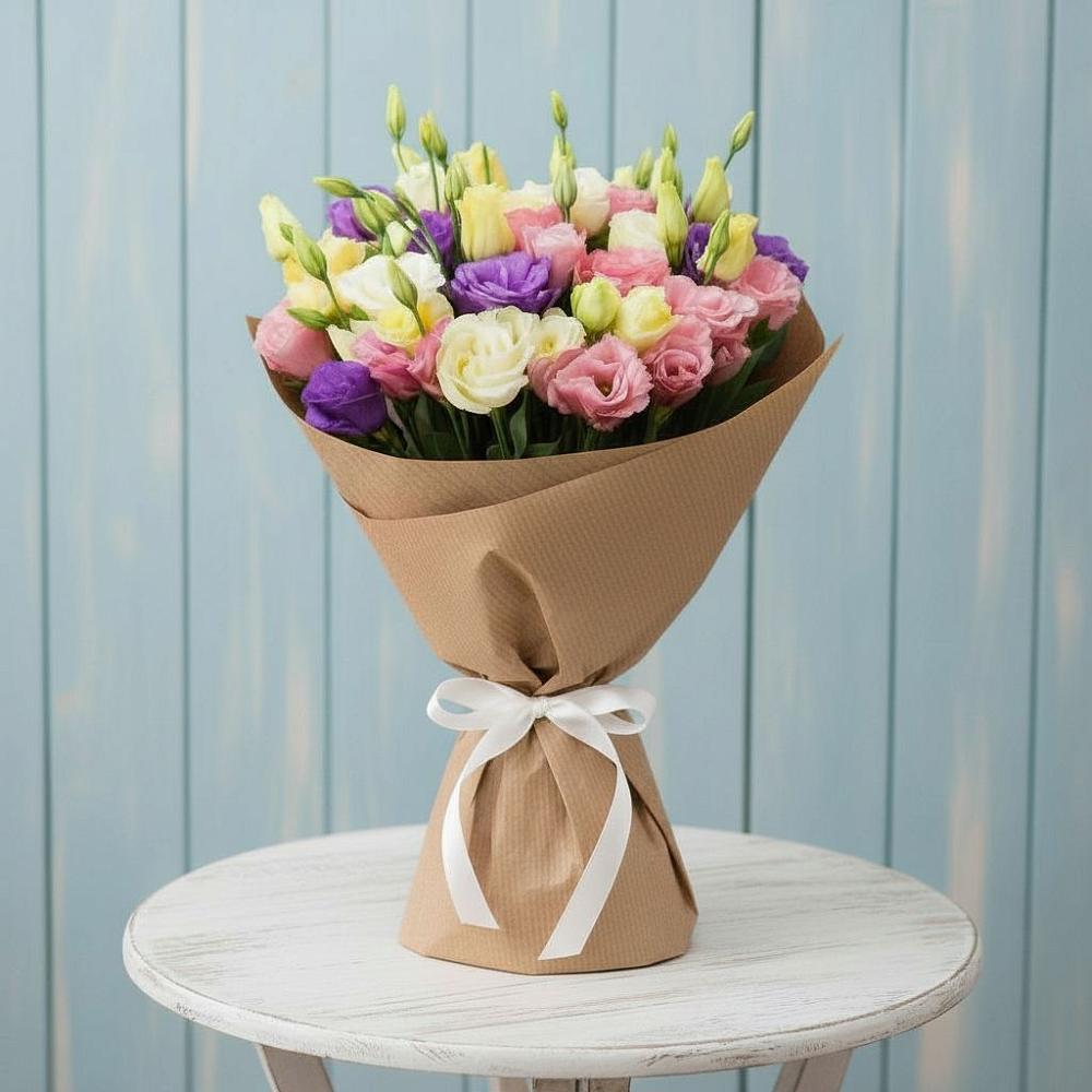 Букет цветов из: Лизиантусы в Борисоглебском