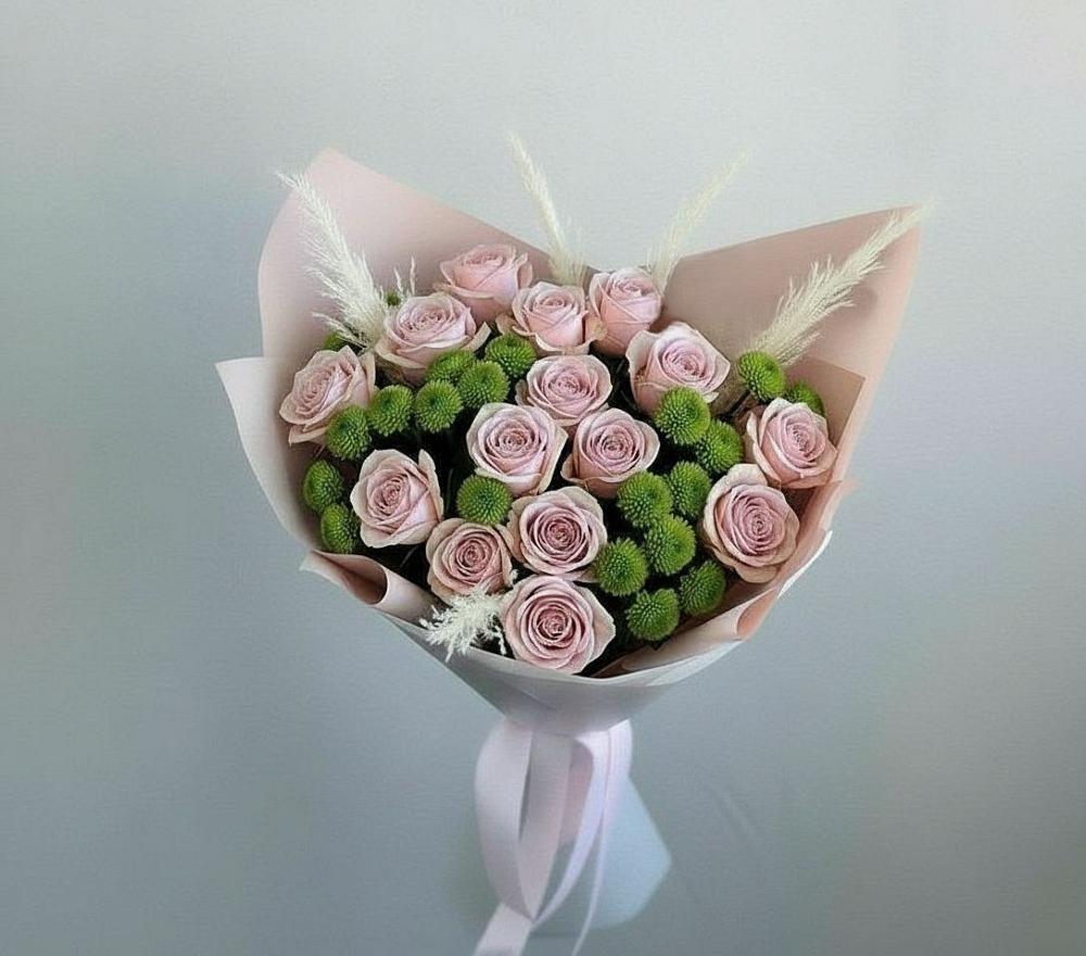 Букет цветов из: Розы и Хризантемы в Борисоглебском