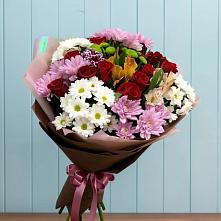 Букет цветов из:  Розы, Хризантемы и Альстромерии #REPLACE_PRED# Борисоглебском