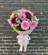 Букет цветов из:  Герберы и Хризантемы в Борисоглебском