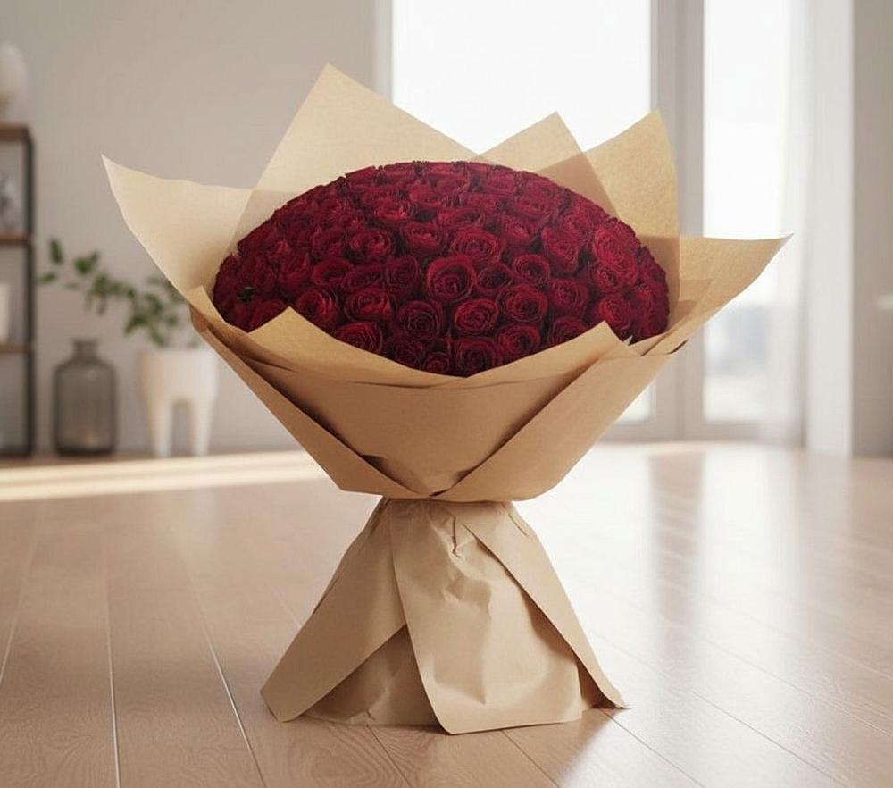 Букет 101 Красная роза в Борисоглебском