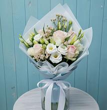 Букет цветов из:  Розы и Лизиантусы #REPLACE_PRED# Борисоглебском