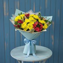 Букет цветов из:  Альстромерии и Хризантемы #REPLACE_PRED# Борисоглебском