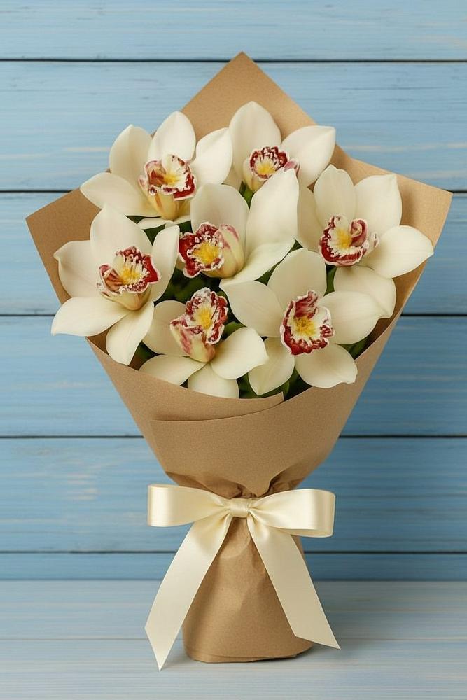 Букет цветов из: Орхидеи и Розы в Борисоглебском