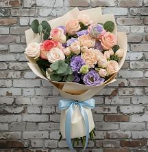 Букет цветов из:  Розы, Лизиантусы и Гвоздики #REPLACE_PRED# Борисоглебском