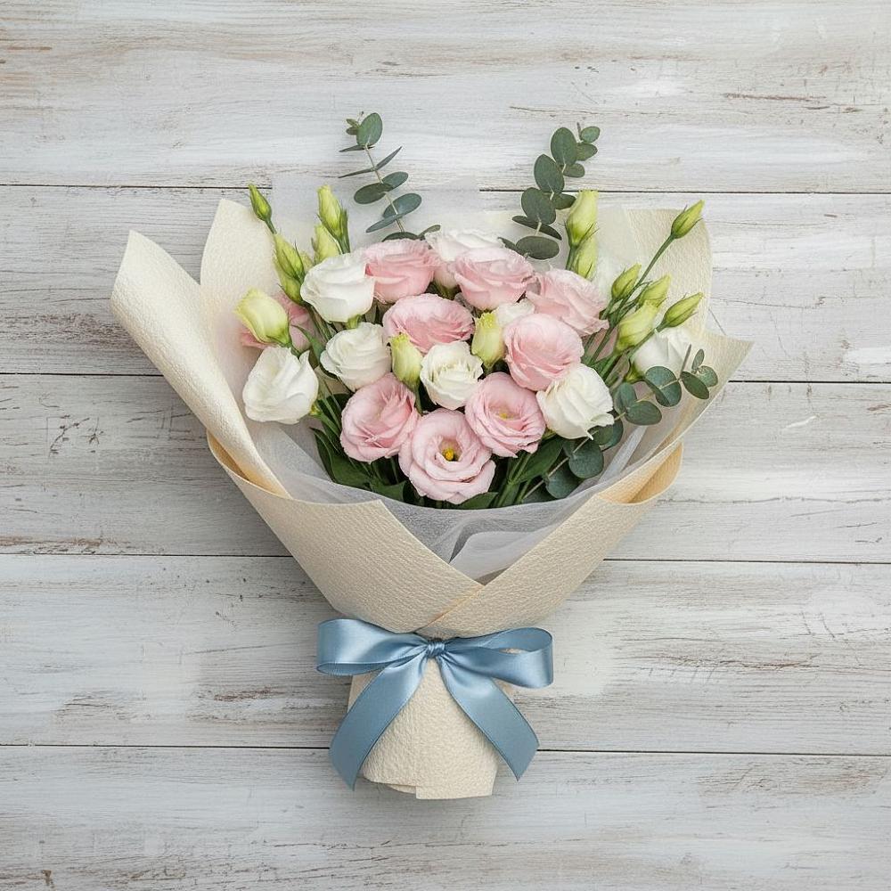 Букет цветов из: Лизиантусы в Борисоглебском