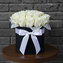 Цветочная композиция из Розы в шляпной коробке в Борисоглебском